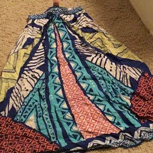 Flying tomato maxi skirt multi colored